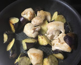 夏仕様。鳥とナスの塩レモン炒め作り方4写真