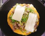 糖質オフ とん平焼き作り方4写真