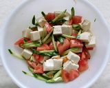 さっぱり夏野菜のお豆腐サラダ作り方4写真