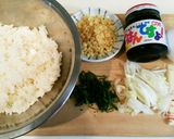 簡単♡ランチ♡和風ノリ海苔ご飯ピザ♡作り方1写真