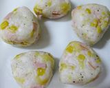 ハムとコーンのはんぺん焼きおにぎり作り方4写真