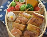 【キャラ弁】鶉のニワトリ焼鳥弁当作り方5写真