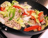 豚肉・野菜のたっぷり焼きうどん＊作り方4写真