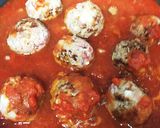フライパン１つで肉団子チーズトマト煮込み作り方4写真