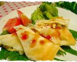 ズッキーニとベーコンチーズの焼き春巻き✿作り方5写真