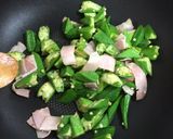 オクラとベーコンのポン酢炒め作り方2写真