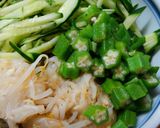キュウリとオクラともやしで♪大葉の酢の物作り方7写真