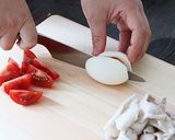 冷やし麺弁当に　冷しゃぶサラダうどん作り方2写真