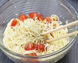 冷やし麺弁当に トマトの冷製パスタ作り方3写真