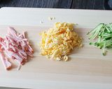 冷やし麺弁当に 素麺×4色具材作り方3写真