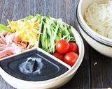 冷やし麺弁当に 素麺×4色具材作り方4写真