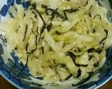 超スピード料理キャベツの塩昆布あえ作り方4写真