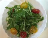 鶏しゃぶと水菜のシャキシャキサラダ作り方1写真