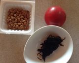 トマトとしいたけ昆布の納豆チャーハン作り方1写真