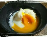 ラップで片付け簡単！レンジで温玉！作り方5写真