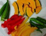 ノンオイルドレッシングで夏野菜の揚げ浸し作り方2写真