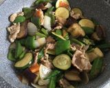 夏野菜餡かけ炒め作り方4写真