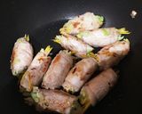 キャベツとニンジンの甘辛豚肉巻き作り方8写真