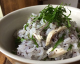 夏おすすめ！ささみとゆかりの炊き混ぜご飯作り方9写真