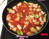 鶏むね肉とアスパラのトマトクリーム煮作り方4写真