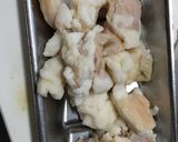 牛もつと紫玉ねぎの塩にんにく炒め作り方1写真