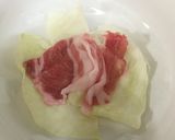 豚肉とキャベツのミルフィーユ風酒蒸し作り方1写真