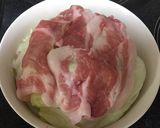 豚肉とキャベツのミルフィーユ風酒蒸し作り方2写真