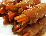 簡単甘辛味たっぷり野菜の豚肉巻き作り方8写真