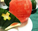 既に剥けてるスイカ。作り方6写真