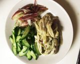 野菜たっぷりそうめん ゴマ豆乳スープ作り方1写真
