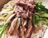野菜たっぷりそうめん ゴマ豆乳スープ作り方5写真