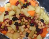 取分け食に★お芋とお豆の甘～いサラダ作り方4写真