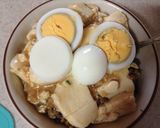 夕食の残りで！麻婆納豆丼作り方2写真