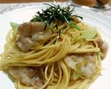 楽ウマ～☆豚バラと長ねぎの柚胡椒パスタ作り方5写真