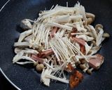 焼き豚ときのこの和パスタ作り方2写真