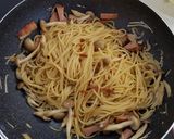 焼き豚ときのこの和パスタ作り方4写真