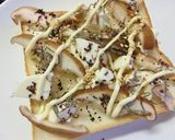 紫蘇香る❀モッツァレラ×椎茸の和トースト作り方6写真