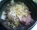 簡単☆長葱ニンニク鶏肉焼き<ゴマ油風味>作り方2写真
