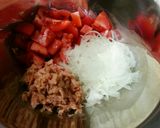 簡単！トマトとツナの和風冷製パスタ作り方1写真