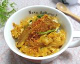 マグ丼(マグカップ丼ぶり)～かつ丼～作り方4写真