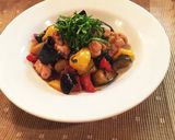 ナスと鶏モモ肉の大葉味噌炒め作り方14写真