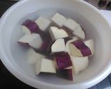 さつま芋の鶏そぼろあんかけ作り方1写真