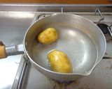 最速の包丁を使わないジャガイモの豚なし汁作り方3写真