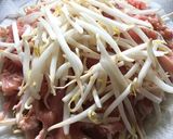 ♡もやし&きゅうりの豚コマ搾菜ナムル♡作り方5写真