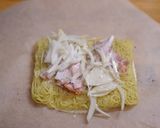 レンジでペーパー焼そばカルボ風作り方2写真
