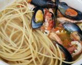 ムール貝と海老のスープパスタ作り方2写真