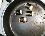 お弁当のおかずに魚肉ソーセージ海苔巻き作り方4写真