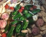 ピーマンの肉詰め スープ 煮作り方6写真