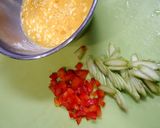 レンジで簡単！アスパラキッシュ(お弁当)作り方1写真