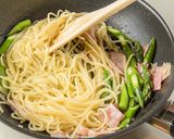みんな大好き！ベーコンとアスパラのパスタ作り方9写真